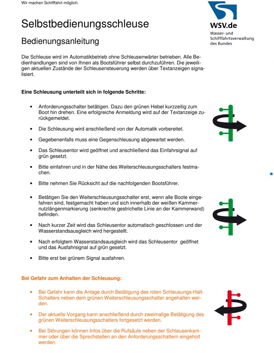 Schleusenanweisung
